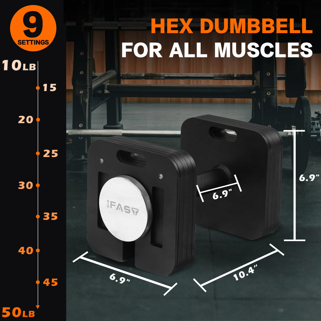 Adjustable Dumbbell 9 In 1 Free Weights