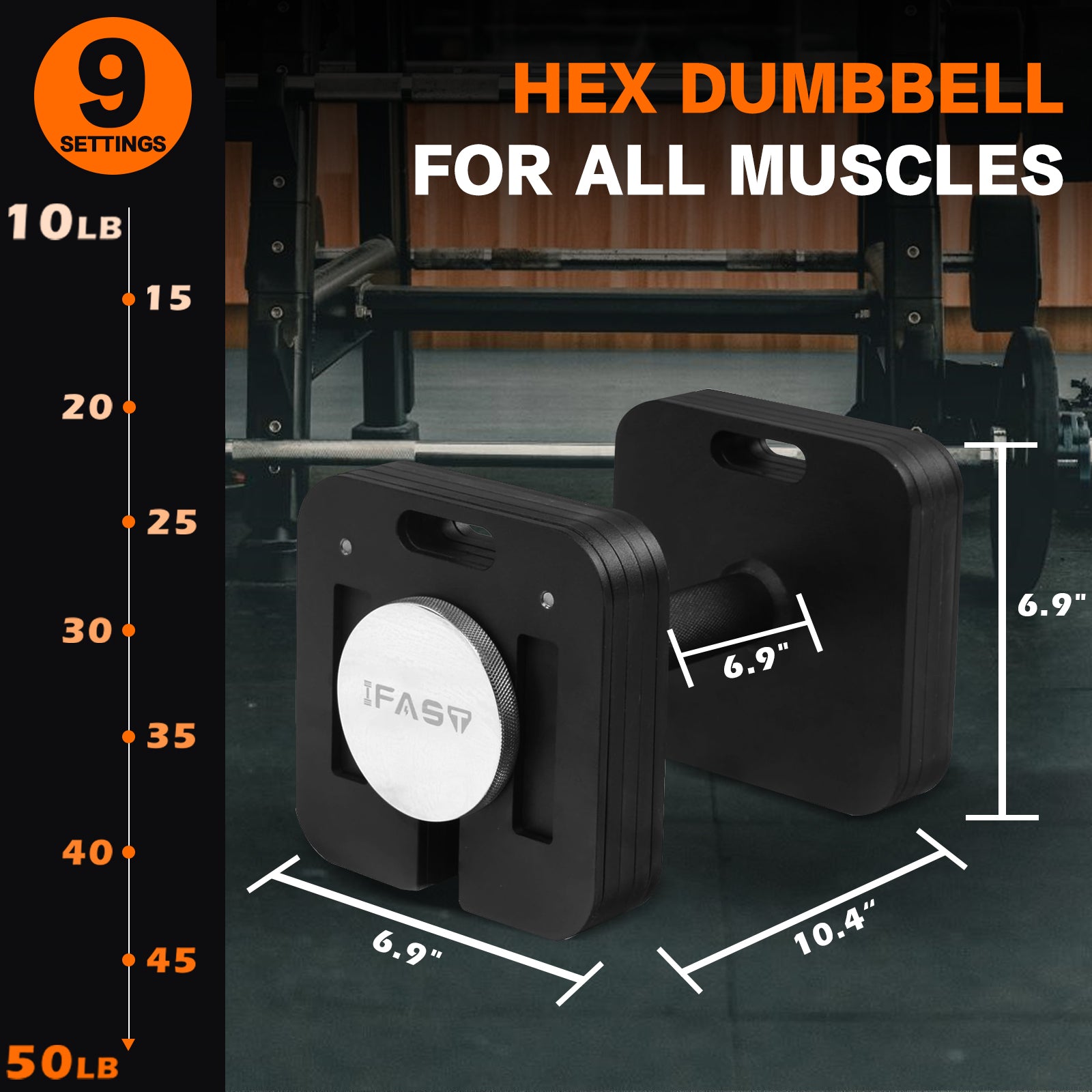 Adjustable Dumbbell 9 In 1 Free Weights